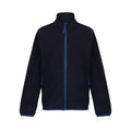 Navy-New Royal - Front - Regjun Boys Microfleece Full Zip Fleece Jacket