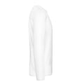 White - Side - B&C Mens #E190 Plain Long-Sleeved T-Shirt