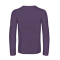 Urban Purple - Back - B&C Mens #E190 Plain Long-Sleeved T-Shirt