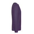 Urban Purple - Side - B&C Mens #E190 Plain Long-Sleeved T-Shirt