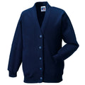 French Navy - Front - Jerzees Schoolgear Childrens Fleece Cardigan