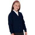 French Navy - Back - Jerzees Schoolgear Childrens Fleece Cardigan