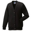 Black - Front - Jerzees Schoolgear Childrens Fleece Cardigan