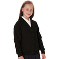 Black - Back - Jerzees Schoolgear Childrens Fleece Cardigan