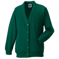 Bottle Green - Front - Jerzees Schoolgear Childrens Fleece Cardigan