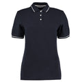 Navy-White - Front - Kustom Kit Ladies St. Mellion Short Sleeve Polo Shirt