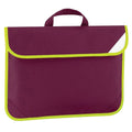 Burgundy - Front - Quadra Enhanced-Vis Book Bag - 4 Litres