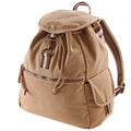 Sahara - Front - Quadra Vintage Canvas Backpack - 18 Litres