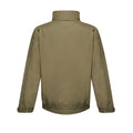 Dark Khaki-Black - Back - Regatta Dover Waterproof Windproof Jacket (Thermo-Guard Insulation)