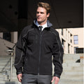 Black - Side - Result Mens Ice Fell Hooded Softshell Breathable Waterproof Jacket (345 GSM)