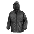 Black - Front - Result Mens Core Adult Windcheater Water Repellent Windproof Jacket