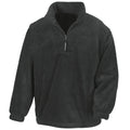 Black - Front - Result Unlined Active 1-4 Zip Anti-Pilling Fleece Top