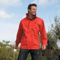 Red-Navy - Back - Result Mens Mid-Weight Multi-Function Waterproof Windproof Jacket