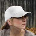 White - Back - Result Unisex Plain Baseball Cap