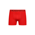 Red-Grey-Black - Side - Crosshatch Mens Knightling MVE Boxer Shorts (Pack of 3)