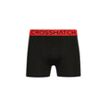 Red-Grey-Black - Back - Crosshatch Mens Knightling MVE Boxer Shorts (Pack of 3)