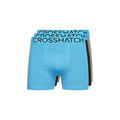 Blue-Black-Grey - Front - Crosshatch Mens Knightling MVE Boxer Shorts (Pack of 3)