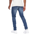 Mid Wash - Back - Duck and Cover Mens Overburg Tapered Jeans