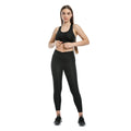 Black - Pack Shot - Lookus Womens-Ladies Cross Front Leggings