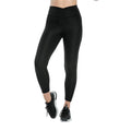 Black - Front - Lookus Womens-Ladies Cross Front Leggings