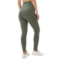 Forest Green - Back - Lookus Womens-Ladies Zelal Ribbed Leggings