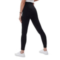 Black - Back - Lookus Womens-Ladies Zelal Ribbed Leggings