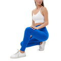 Blue - Side - Lookus Womens-Ladies Zelal Ribbed Leggings