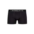 Black - Side - Henleys Mens Coalink Boxer Shorts (Pack of 5)