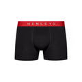 Black - Side - Henleys Mens Blackiris Boxer Shorts (Pack of 5)