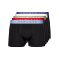 Black - Front - Henleys Mens Blackiris Boxer Shorts (Pack of 5)