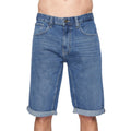 Stone Wash - Front - Crosshatch Mens Tillforth Denim Casual Shorts