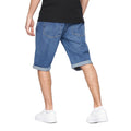 Stone Wash - Back - Crosshatch Mens Tillforth Denim Casual Shorts