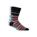 Black-Grey-Blue - Front - Duck and Cover Mens Bilkons Socks (Pack of 3)