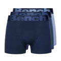 Blue-Navy - Front - Bench Mens Valdev Boxer Shorts (Pack of 3)