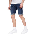 Dark Wash - Side - Henleys Mens Flex Denim Shorts