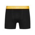 Black - Close up - Crosshatch Mens Astral Bright Boxer Shorts (Pack of 5)