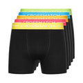 Black - Front - Crosshatch Mens Astral Bright Boxer Shorts (Pack of 5)