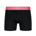 Black - Pack Shot - Crosshatch Mens Astral Bright Boxer Shorts (Pack of 3)