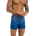 Blue - Side - Kandor Mens Lingo Boxer Shorts (Pack of 5)