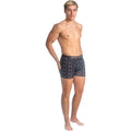 Black-Blue-Navy - Side - Smith & Jones Mens Lathan Assorted Designs Boxer Shorts (Pack of 5)