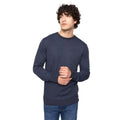 Navy Marl - Front - Bewley & Ritch Mens Loxham Knitted Crew Neck Jumper