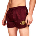 Deep Red - Front - Crosshatch Mens Royalties Swim Shorts