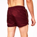 Deep Red - Back - Crosshatch Mens Royalties Swim Shorts