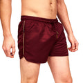 Deep Red - Side - Crosshatch Mens Royalties Swim Shorts