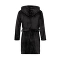 Black - Back - Crosshatch Mens Backdraw Hooded Robe