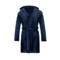 Navy - Front - Crosshatch Mens Backdraw Hooded Robe