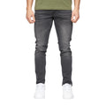 Charcoal Wash - Front - Crosshatch Mens Buraca Slim Jeans