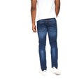 Stone Wash - Back - Crosshatch Mens Cadman Straight Jeans