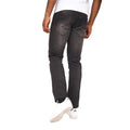 Black Wash - Back - Crosshatch Mens Cadman Straight Jeans