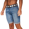 Light Wash - Front - Crosshatch Mens Reestier Denim Shorts